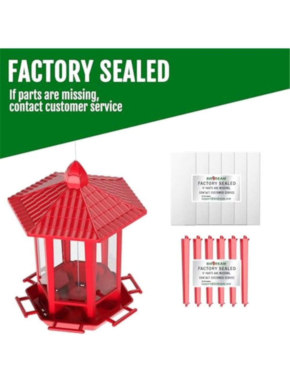 New 2 Pack Bird Feeders for Outdoor Hanging, Retro Pagoda Design Fun - Picture 6 of 7